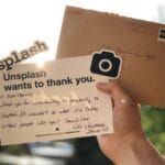 Unsplash wants to thank you signage